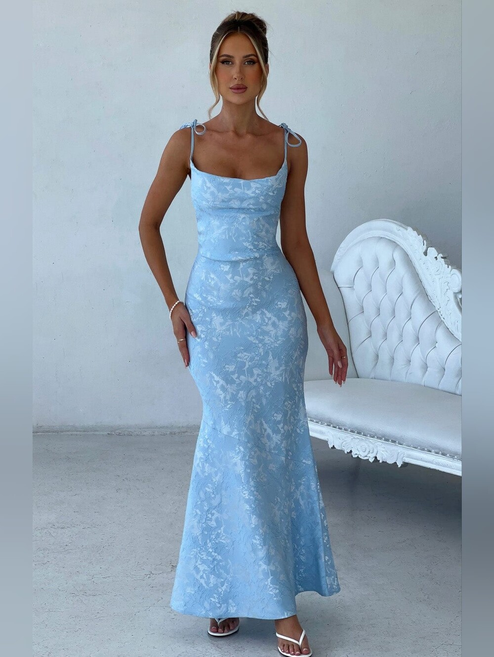 Vestido largo Whitney - Azul BABYBOO